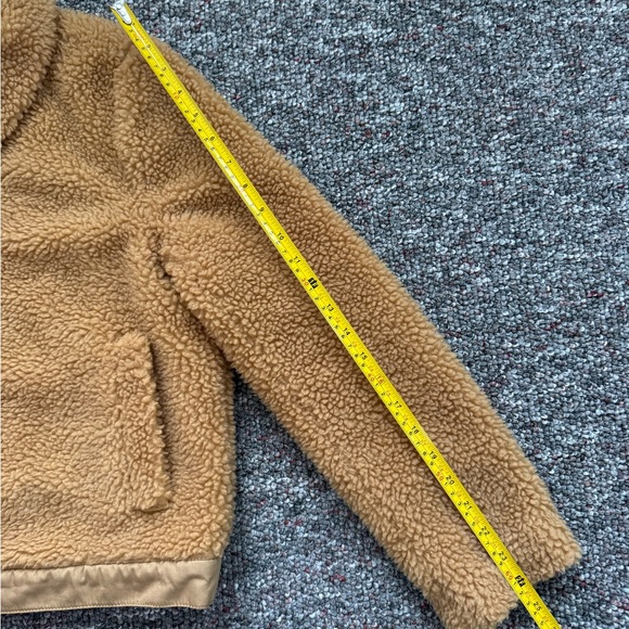 Madewell Women's Sherpa button down Camel Teddy Jacket S - Picture 8 of 12